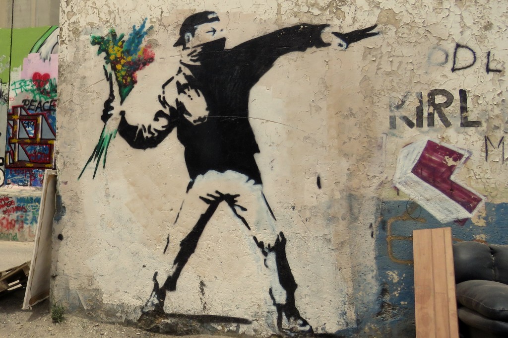 Banksyho graffiti v Betlémě